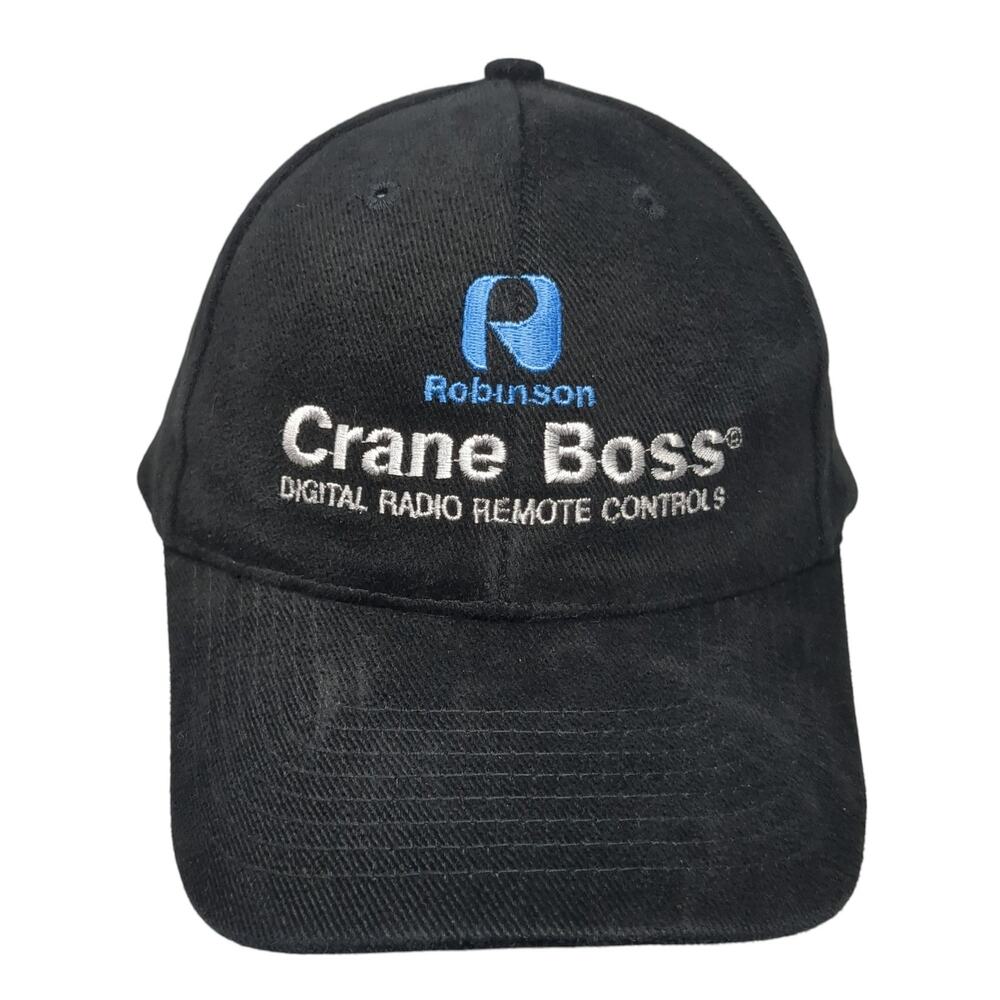 Robinson Crane Boss Slideback Baseball Cap Black One Size Embroidered Nissun Cap